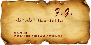 Főző Gabriella névjegykártya
